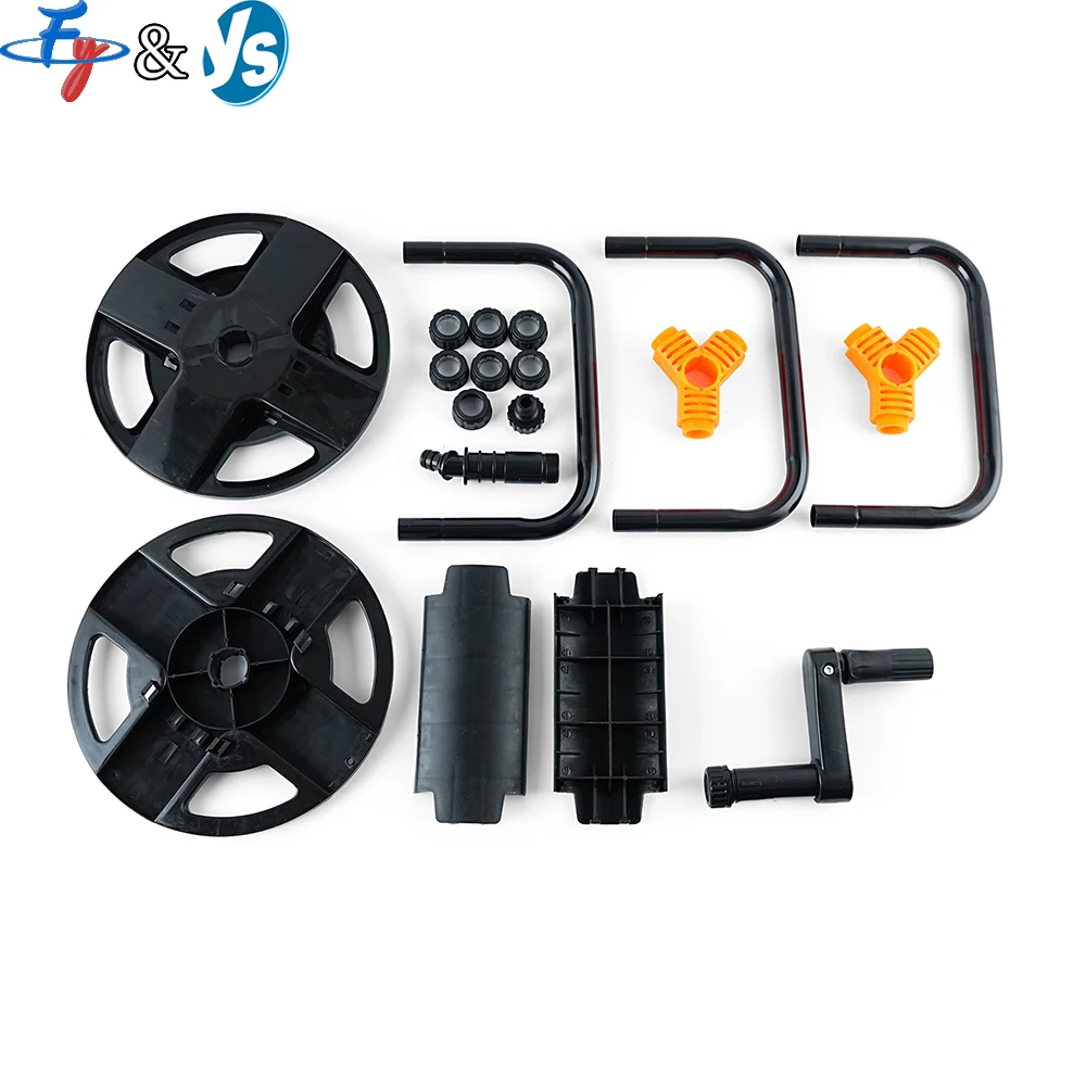 Portable Garden Hose Reel with Handle, Hand Crank Water Hose Storage Rack for Yard Watering, Lawn Irrigation and Car Washing