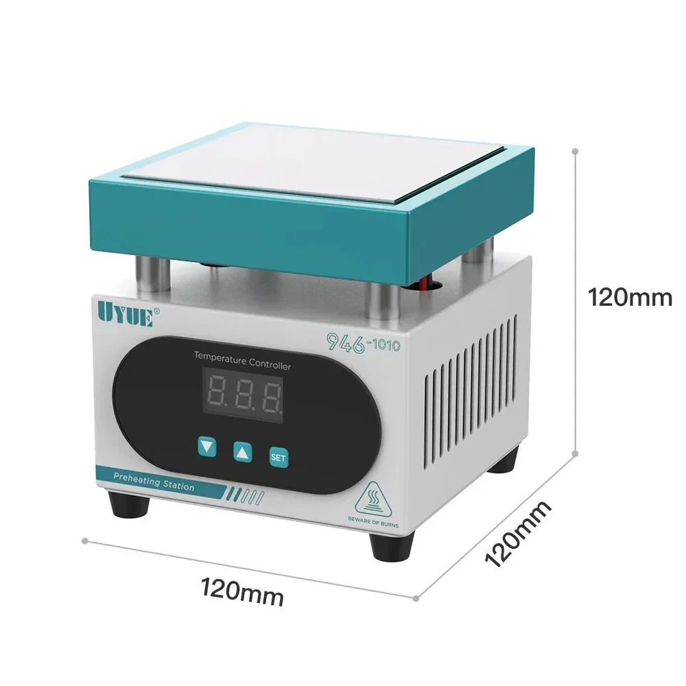 Imagem -06 - Uyue-placa Quente Eletrônica Pré-aqueça Estação de Pré-aquecimento Digital 100x100 mm para Pcb Aquecimento Smd Lâmpada Led Desoldering 9461010