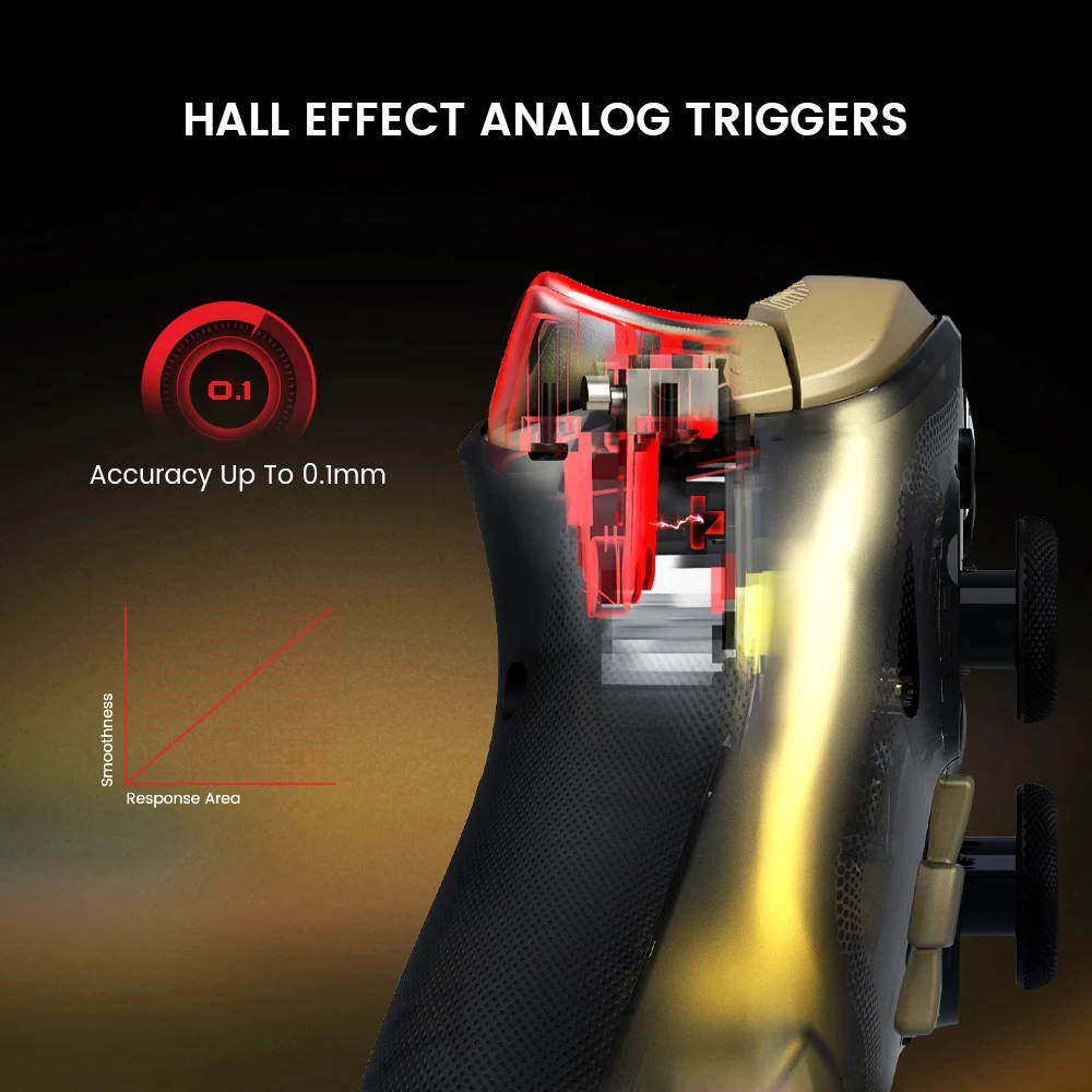 وحدة تحكم ألعاب GameSir Kaleid Flux Xbox Gamepad con كابل con efe Hall para Xbox Series S، Xbox Series X، Xbox One PC Stea