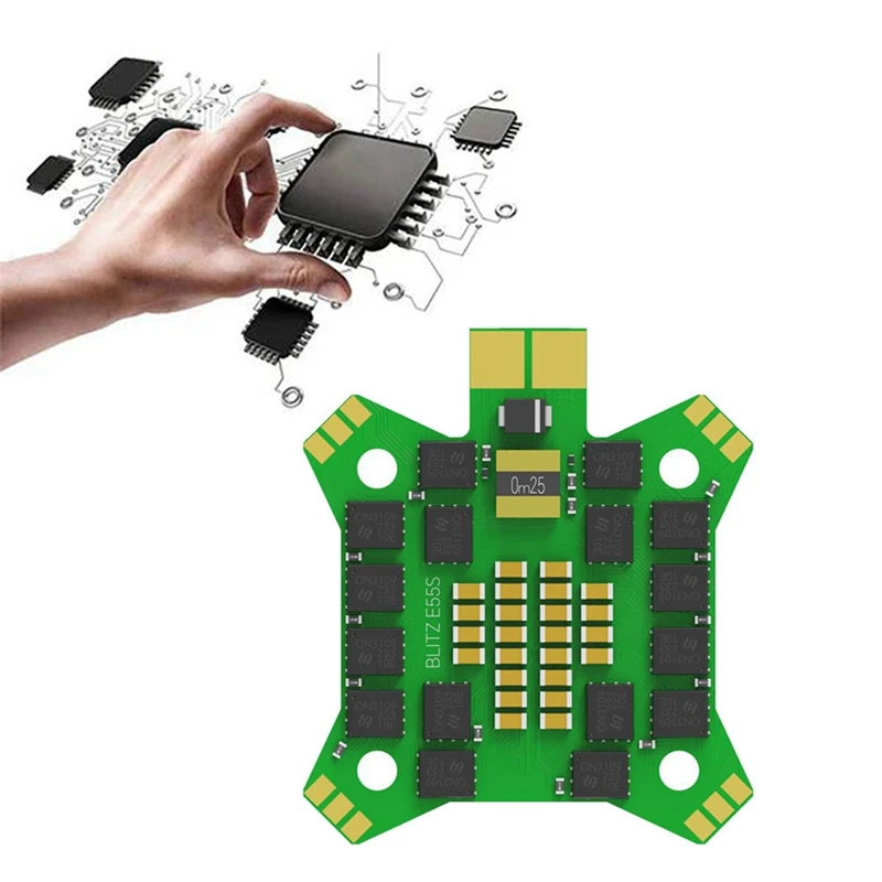 1 قطعة ل Iflight BLITZ E55S 4-IN-1 ESC 2-6S ESC الأخضر PCB ل RC FPV حرة سباق الطائرة بدون طيار