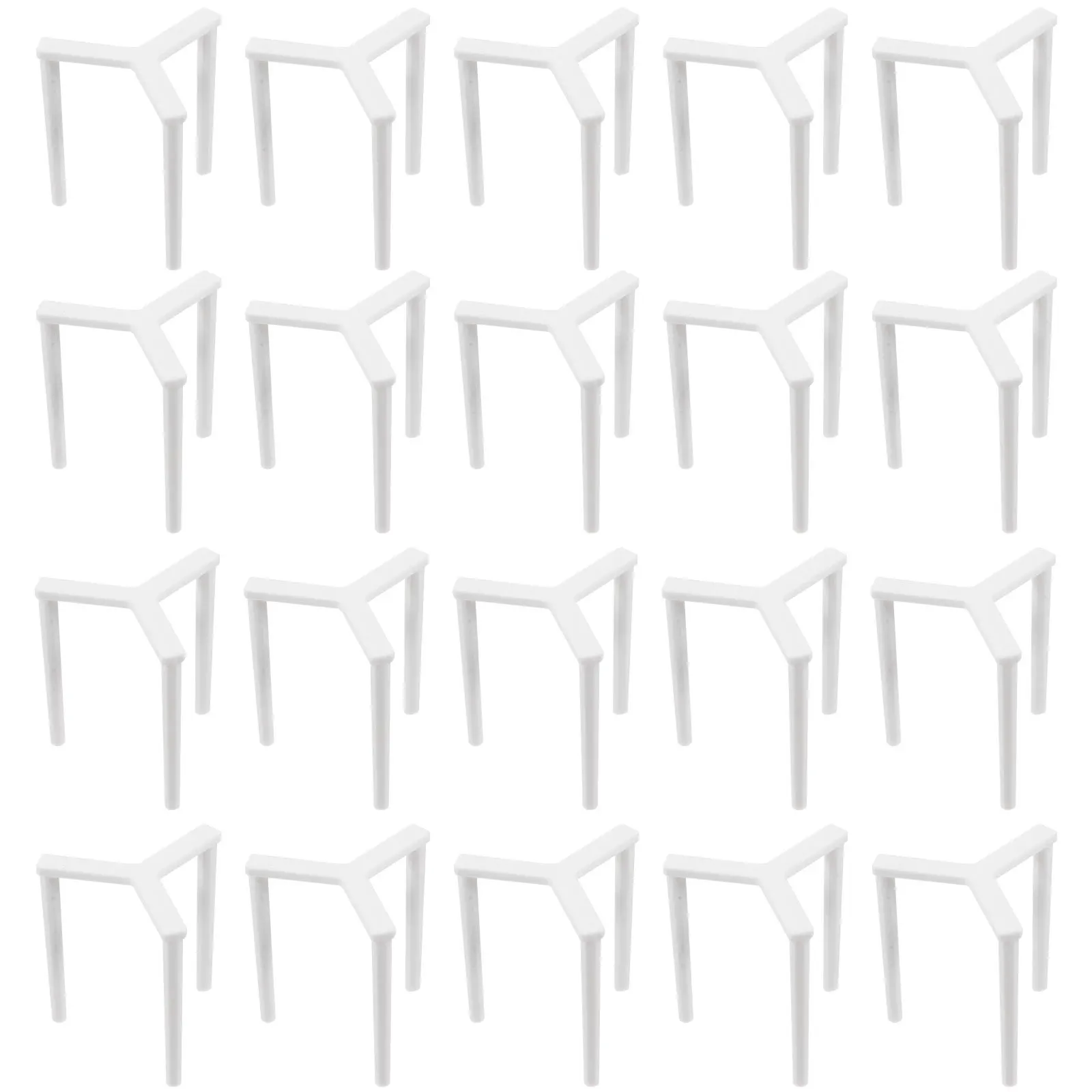 100pcs Pizza Saver Stands 100 Pack Anti-Adhesion Support Frame For Takeaway Box Plastic Stackable Tripod Rack For Home