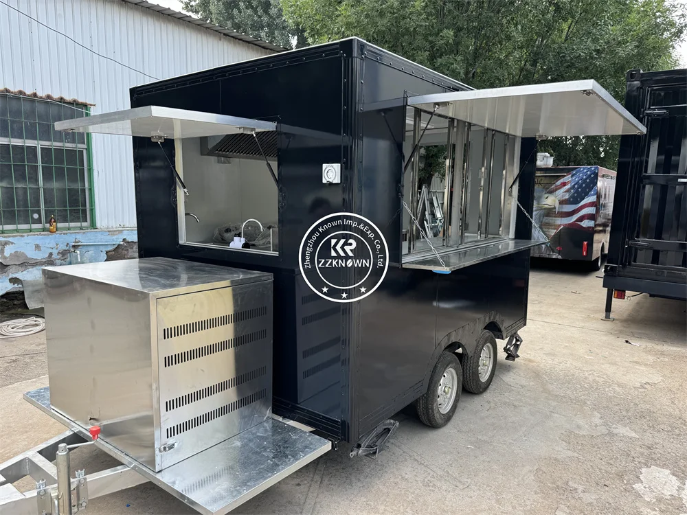 

Hot Dog Cart Food Truck Mobile Kitchen Fully Equipped Ice Cream Coffee Cart Concession Food Trailer