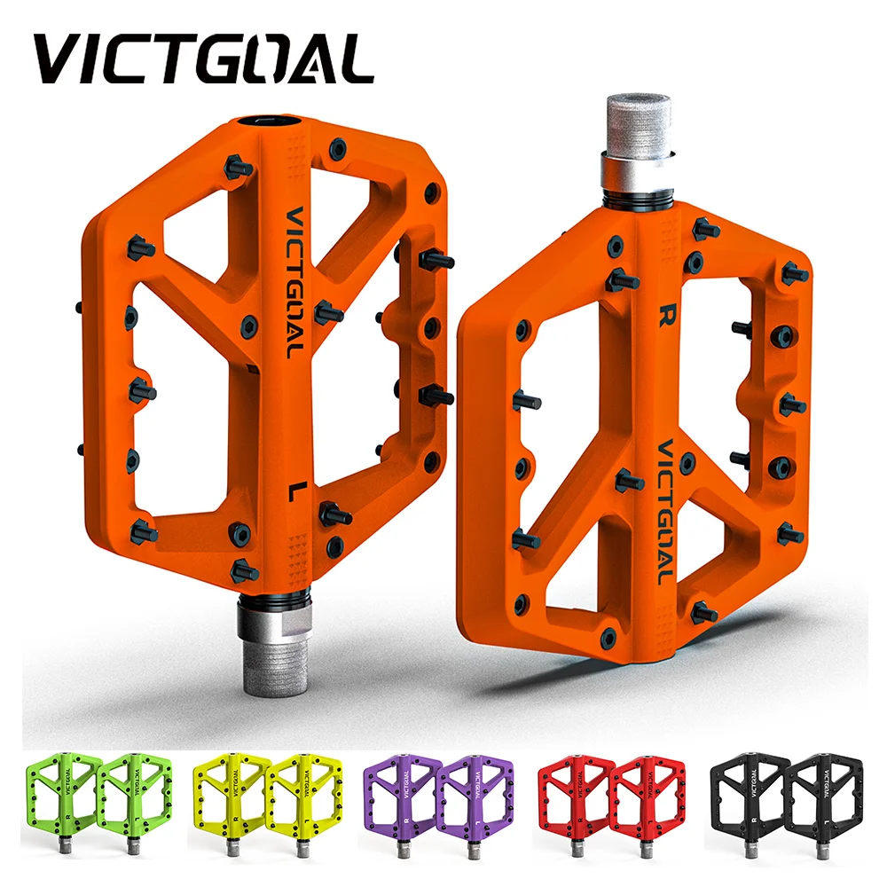 

VICTGOAL Mountain Road Nylon Bike Pedals BMX MTB Widen Footboard Sealed DU Bearing Anti-slip Bicycle Pedals Cycling Accessories