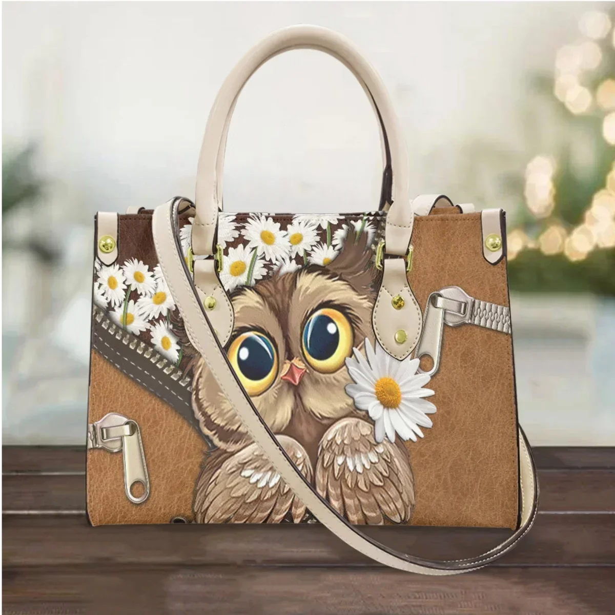 Crossbody Bags for Women Luxury PU Leather Shoulder Bags Owl Sunflower Cute Girls Handbags Crossbody Bags Bolsa Feminina 2024