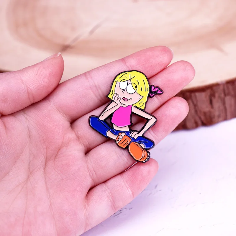 Cartoon Girl Brooches for Clothing Children Enamel Pins Lapel Pins for Backpack Metal Briefcase Badges Jewelry Decorations