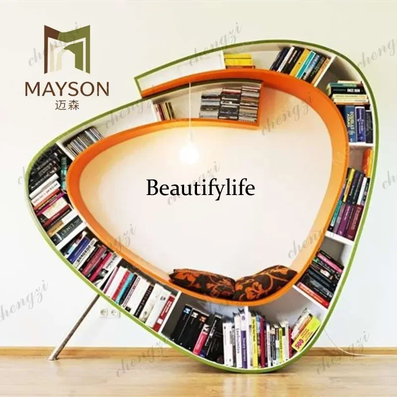 178 Creative love bookshelf piano paint special-shaped bookshelf wall hanging art letter bookshelf customization