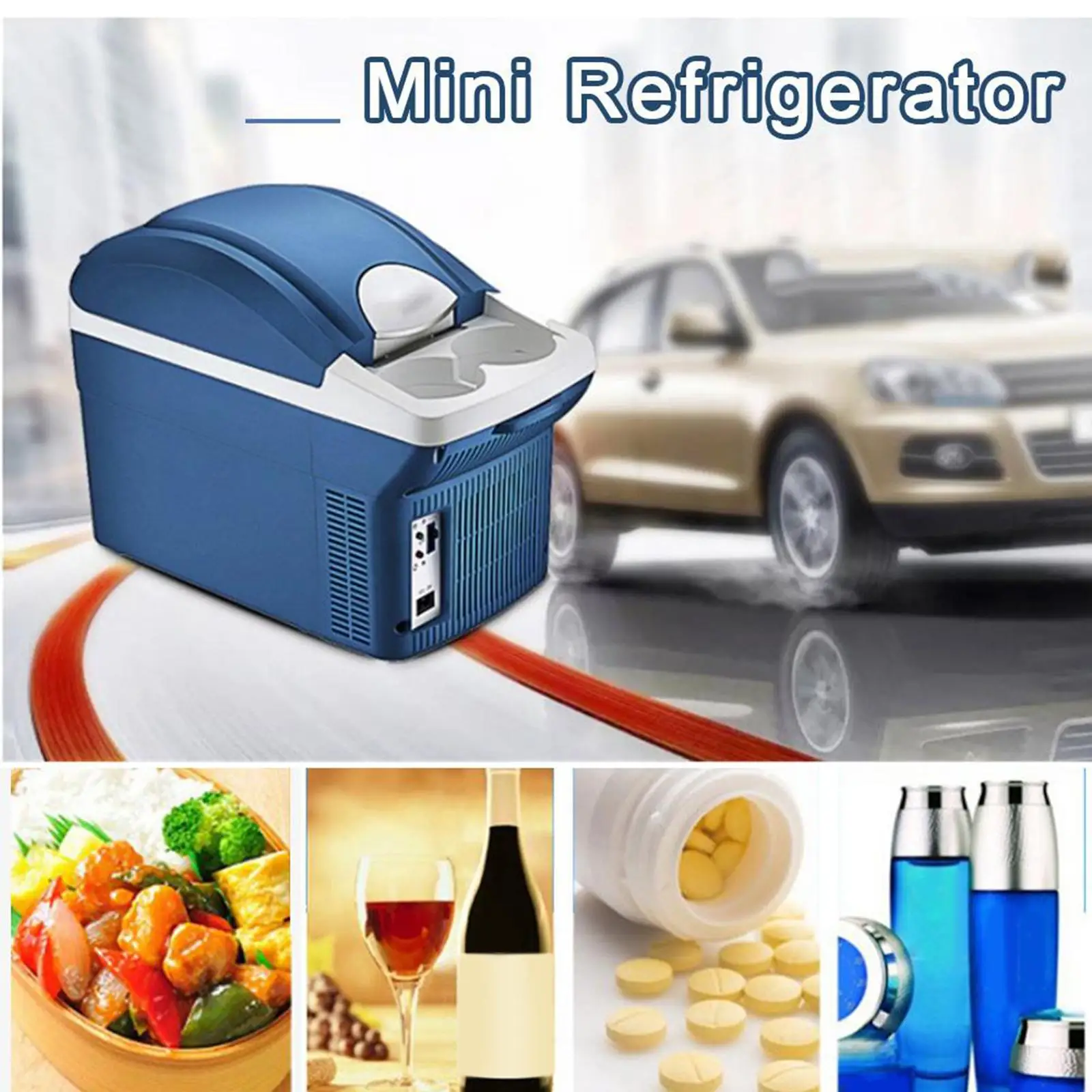 Mini nevera de 8L para coche, refrigeración, calentamiento, 12V, para dormitorio, Picnic