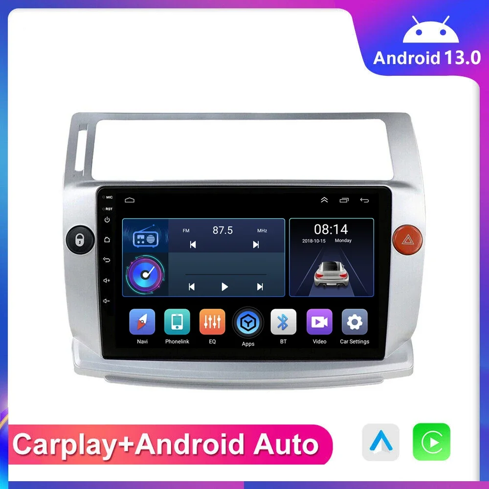 

Android 2DIN DSP Car Radio Multimedia Video Player for Citroen C4 C-Triomphe C-Quatre 2004-2014 Navigation GPS wireless Carplay