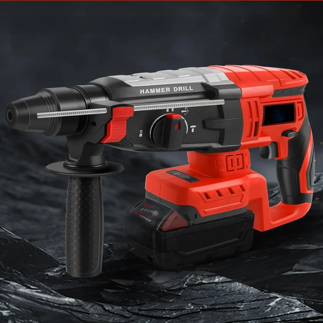 SDS-Plus Rotary Hammer Drill For Mi.lwaukee M18 Battery 2.6J Impact Brushless Hammer Drill 360° Rotating Handle Rotomartillo