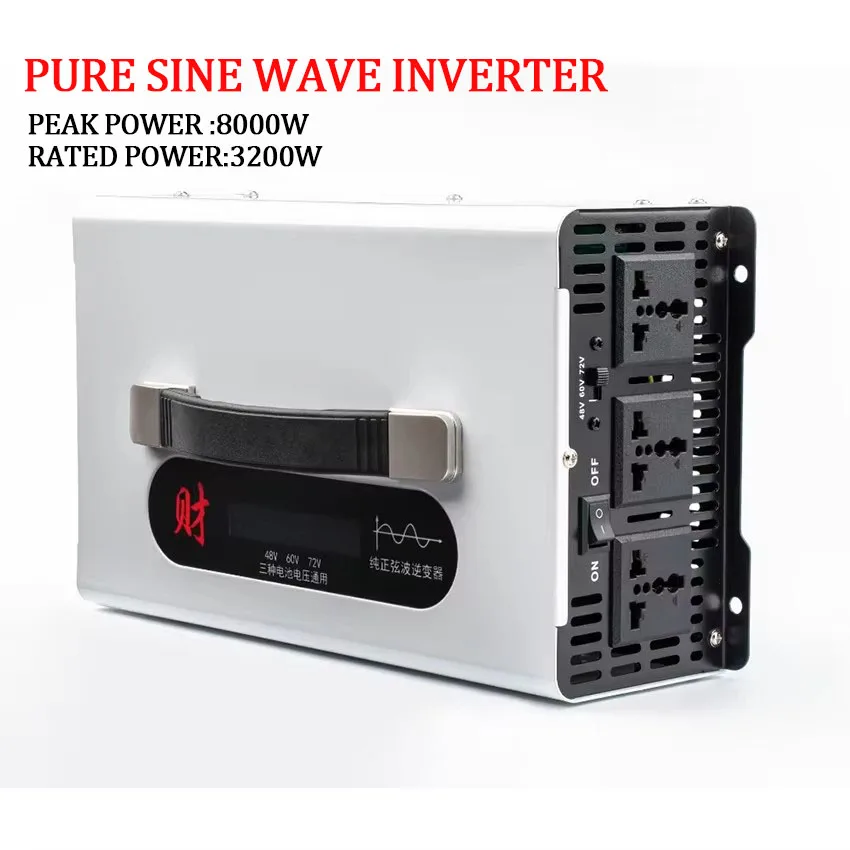 12000W 10000W High Power Pure Sine Wave Inverter 220v 24V 48V 60V 72V 96V To 110v Converter Off Grid Solar Car Inverters