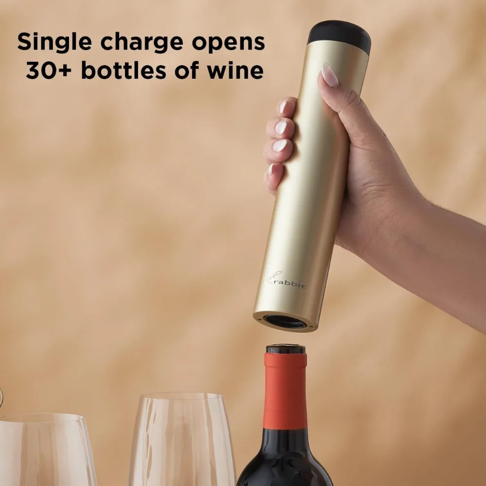 Rabbit Automatic Electric Wine Opener Corkscrew, Rechargeable