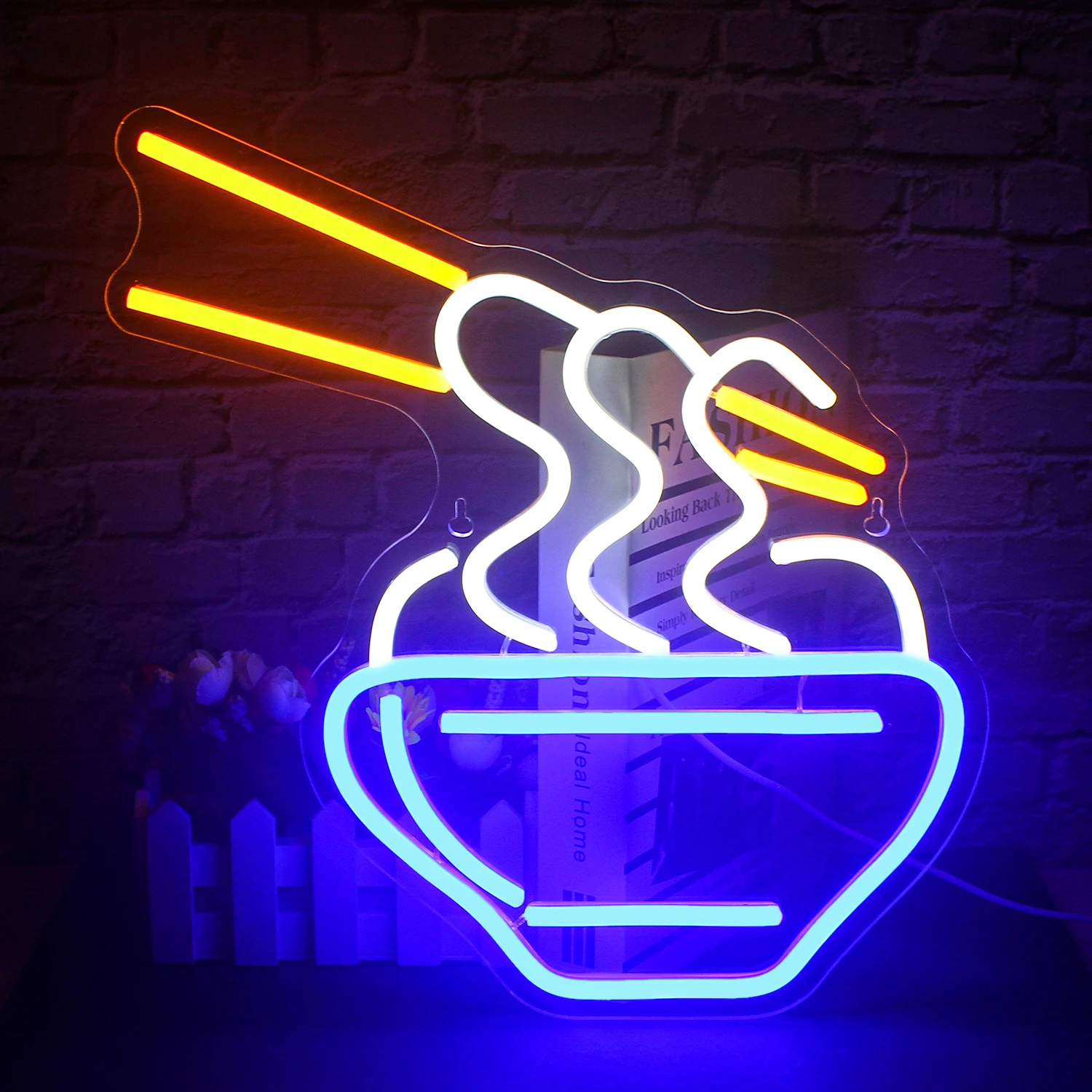 

Ramen Neon Sign Blue Led Neon Lights Noodle Light Up Signs Resturant Bar Kitchen Dinning Room Cafe Japanese Noodle Shop Decor