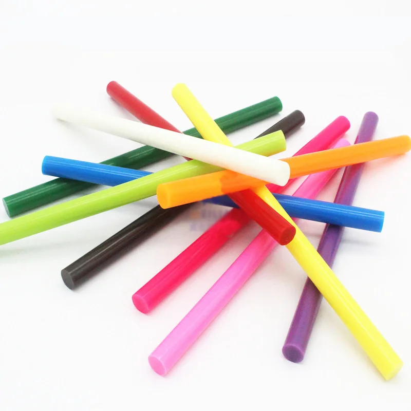 Color Hot Melt Glue Sticks 7mm/11mm Red/Yellow/Blue/Green/Pink Colorful Hot Glue Rod For Glue Gun Home DIY Glue Stick