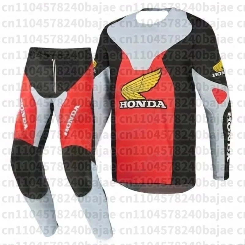 

Honda Motorcycle Racing Team Men Long Sleeve and Pant Spring Autumn Women 2026 New Sports Quick Drying Breathable Clothes Set