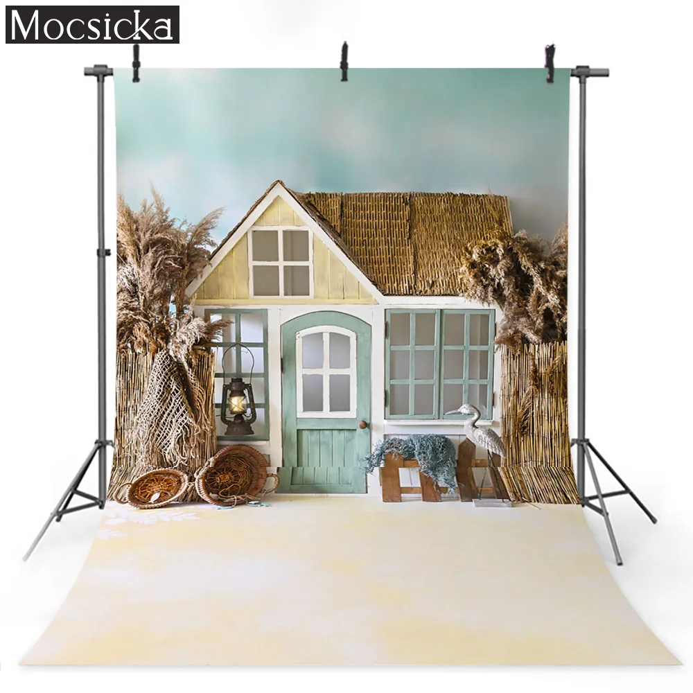 Fondos de fotografía de casa rústica Vintage para niños recién nacidos, primer cumpleaños, Retrato, utilería para sesión de estudio, fotomatón