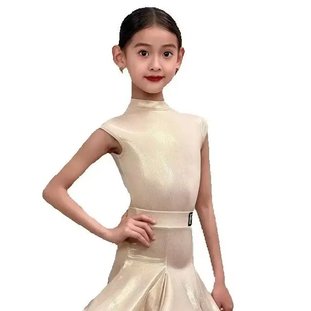 

Bright Color Chidren'S Ballroom Dance Professional Costume Girls Latin Dance Competition Dress Kids Competition Dancewear 15642