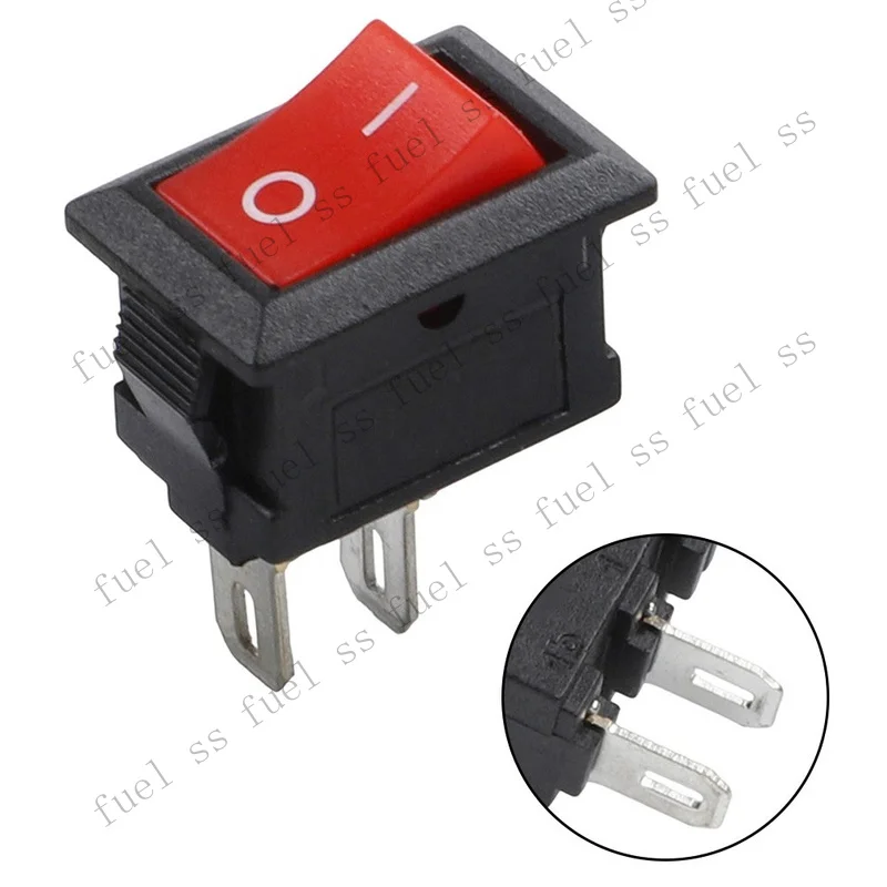 S+ 2 Pin Rocker Switch 20PCS ON OFF SPST 125VAC 6A 250VAC 3A for Boat Wiring