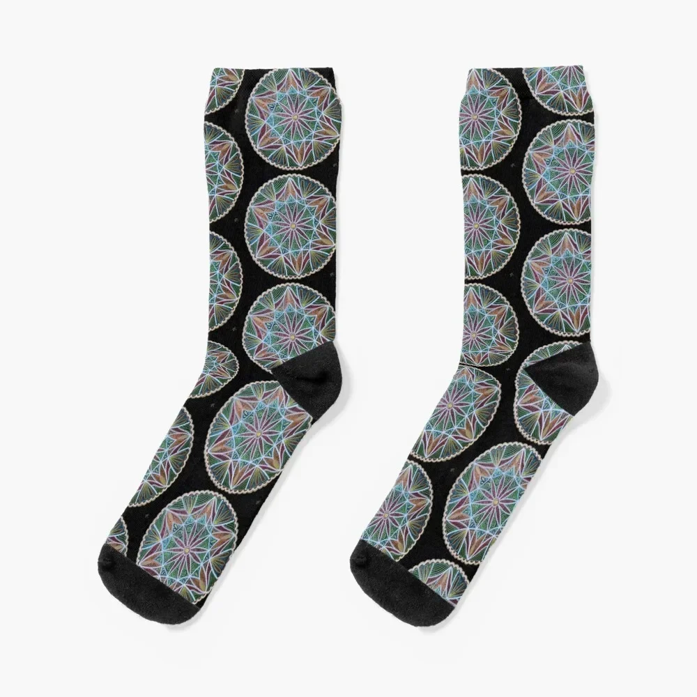 

Spring Mandala Socks New year's colored happy Luxury Woman Socks Men's