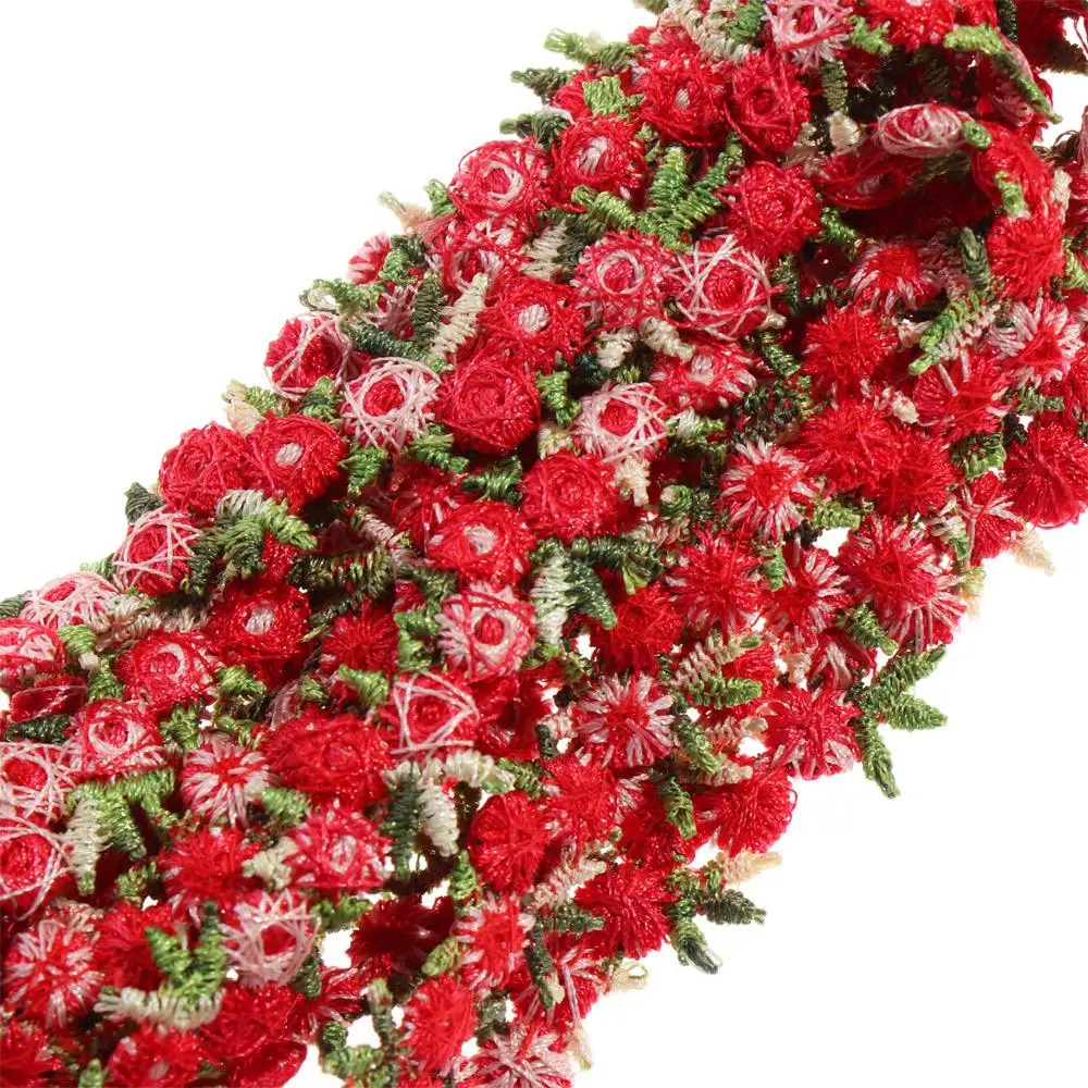 2Yard Flower Lace Trim Embroidered Ribbon Wedding Dress Sewing Handmade Decor DIY