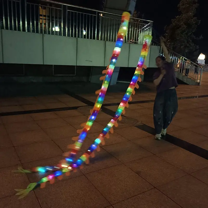 2/3m Lighting Chinese Dragon Dance Prop For Adults Children Diabolo Dragon Practise