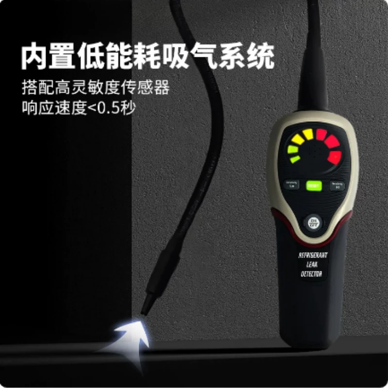 Air Conditioner Refrigeration System Halogen Gas Freon Leak Detector Refrigerant Halogen Leak Detector Tester Meter RLD-382P