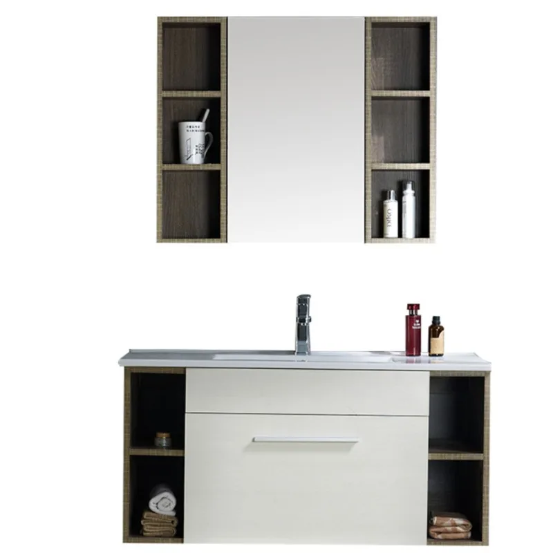 

Solid wood bathroom cabinet Hanging cabinet Simple modern wall-mounted washbasin Toilet cabinet Toilet washing