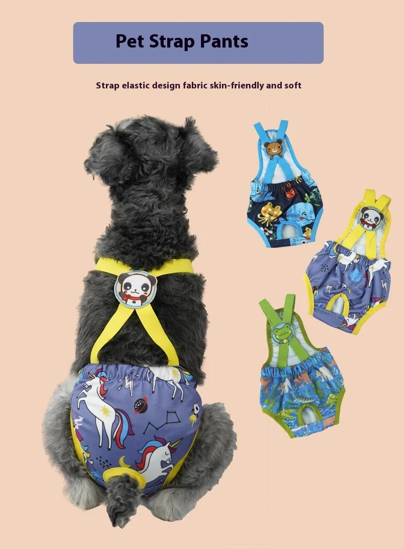 Nuevo arnés De pañales Para perros De dibujos animados, Ropa Para perros, pantalones De seguridad Para mascotas, Ropa Para Perro, disfraz Para Perro