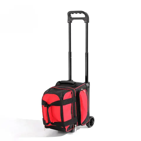 재고 OEM 맞춤형 폴리에스터 싱글 볼 백, 바퀴 달린 볼링 백