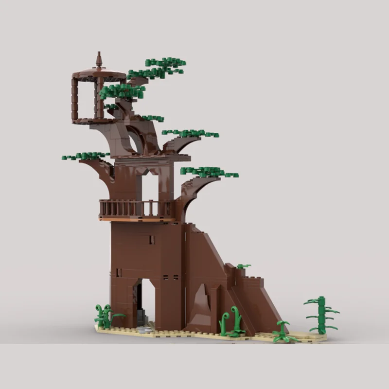 394pcs MOC Star Battle Kashyyyk Wroshyr Tree Playscale Set Model Toy Building Blocks Architecture Christmas Gift DIY Brick Idea
