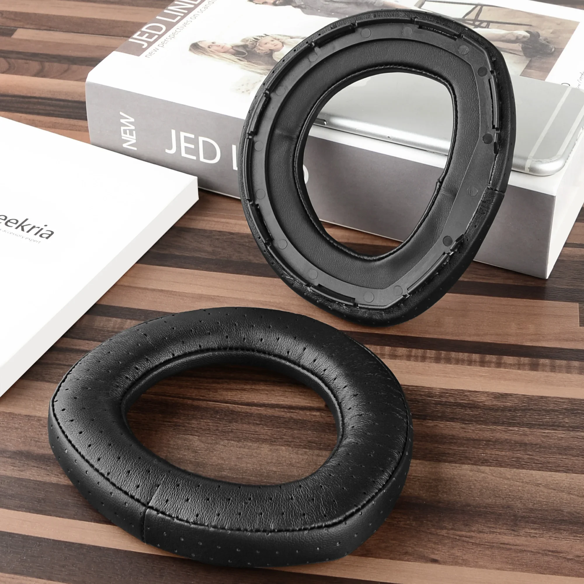 

1Pair Replacement Earpads Cushion for Sennheiser HD800 Headset Headphones Leather Earmuff Ear Cover Earcups .