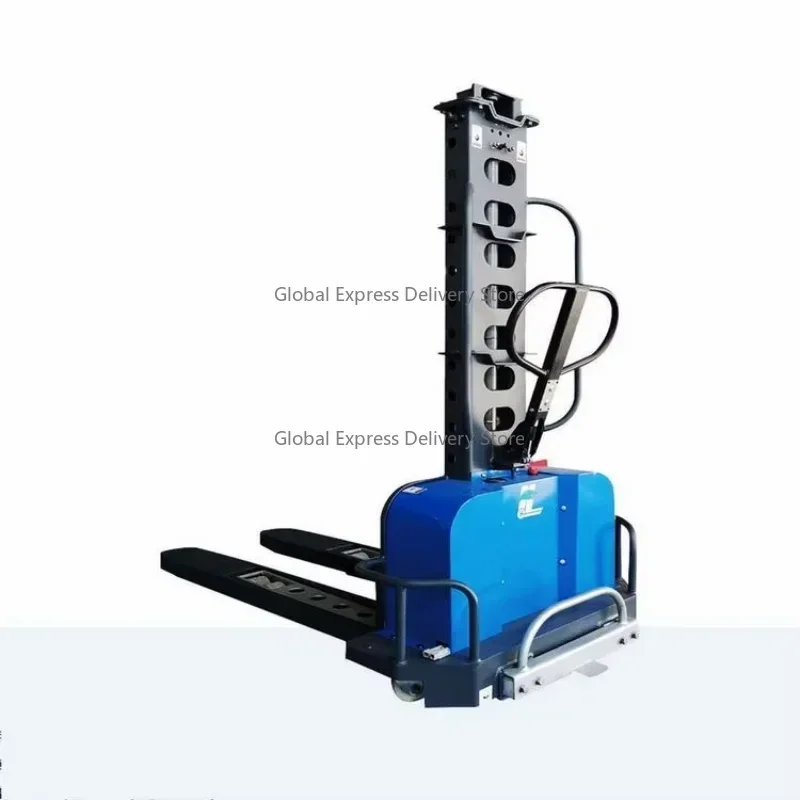 

Aluminum Portable Forklift 700kg 1000kg 1250mm 1300mm Stacker Lifting Height Self Loading Lifting Portable Forklift Electric