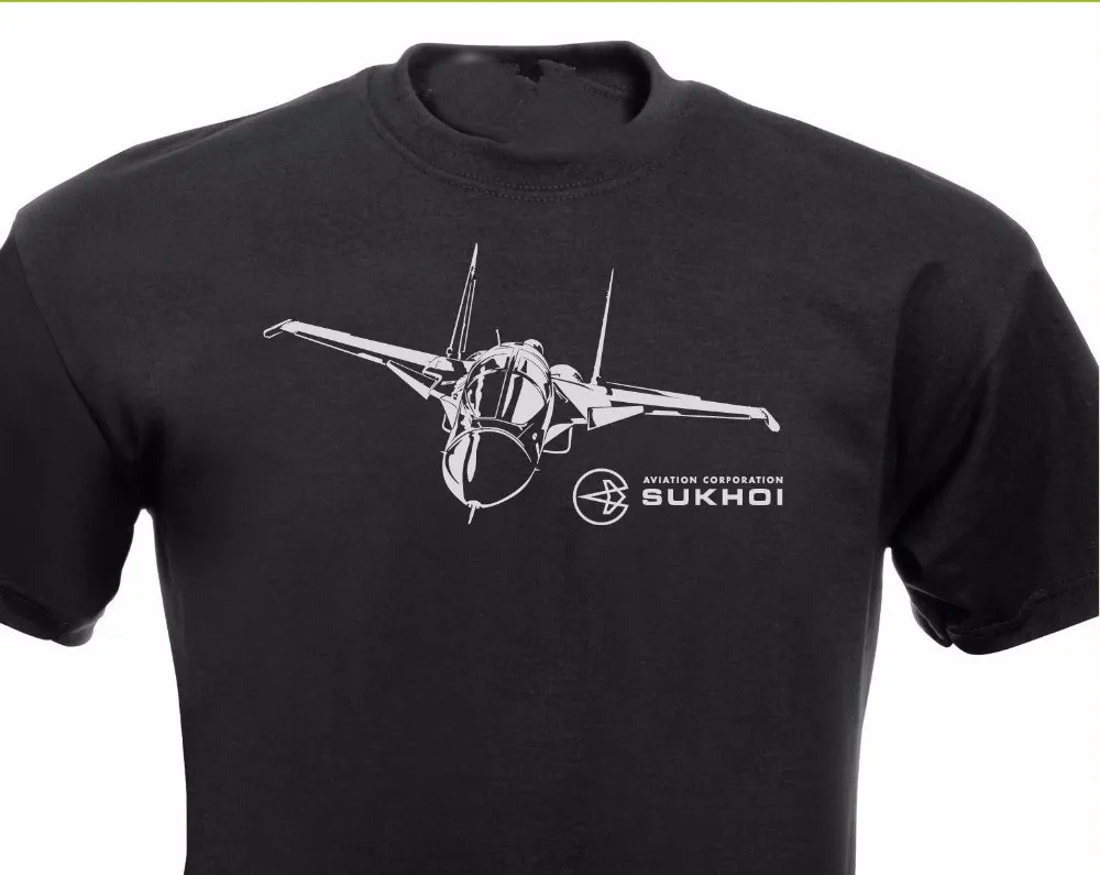 Su-34 Syrien Russian Airplane Bomber Men T-Shirt Short Sleeve Casual Cotton O-Neck Summer T Shirt