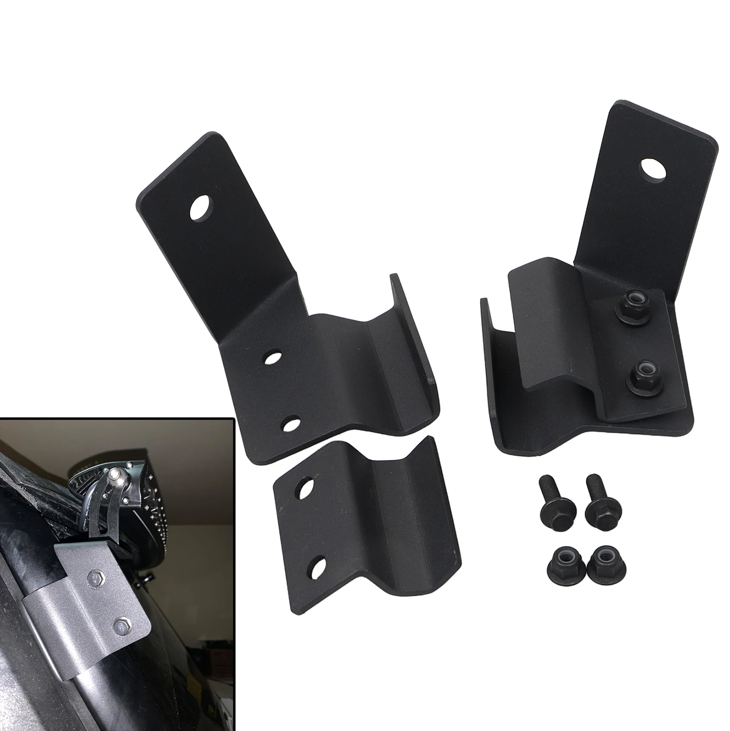 Motorcycle For Polaris Ranger and General w/ pro fit cage 2015-up Left & Right A-Pillar Brackets Black Accessories
