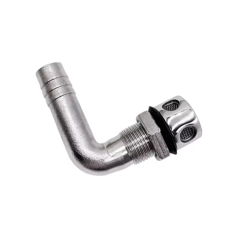 16mm Curved Hole Stainless Steel 316 Precision Casting 90 Degree Boat Fuel Tank Thru Hull Vent Marine Fuel Breather Vent