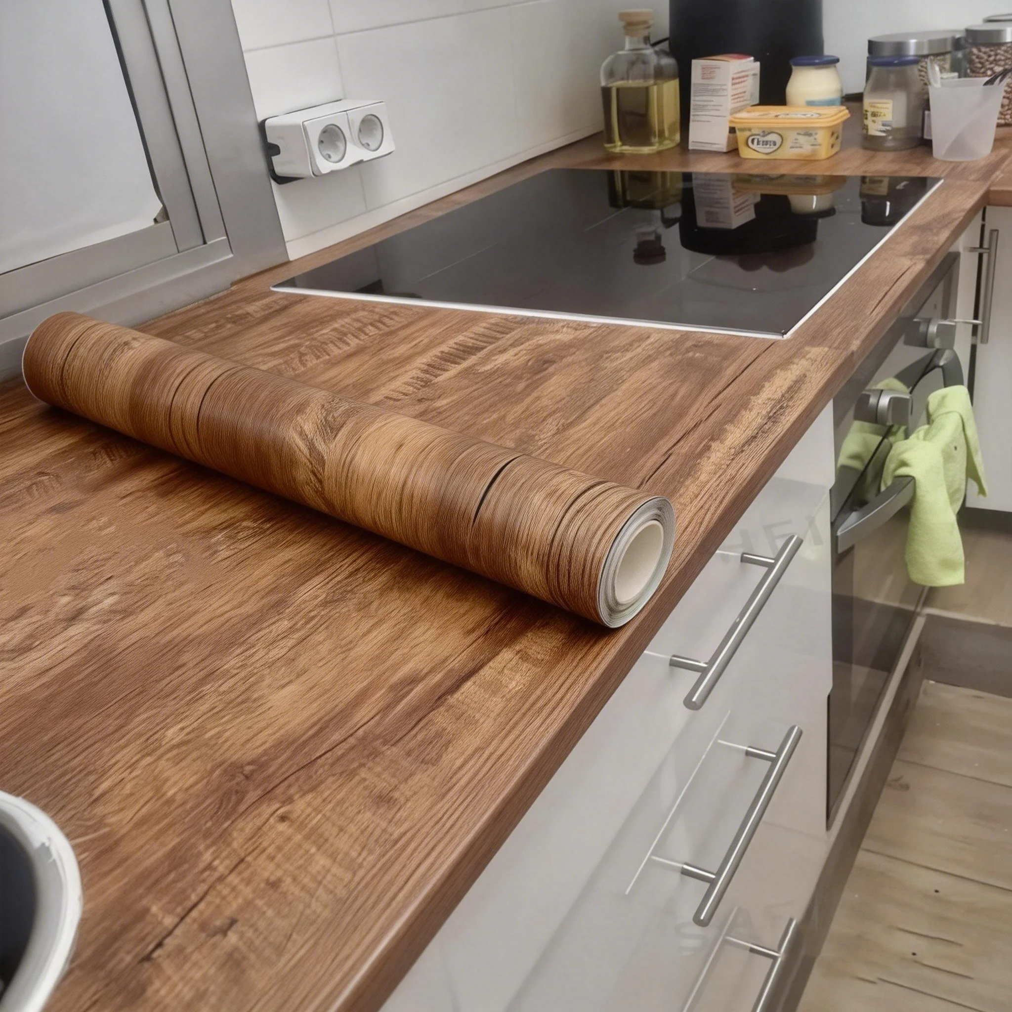 

Обои из ПВХ под дерево, самоклеящиеся наклейки 2/3/5 м, водонепроницаемая пленка для домашнего декора для дверей, гардероба, шкафа, стола, мебели