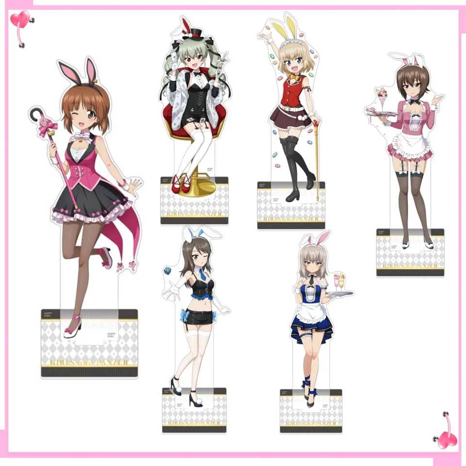 حار أنيمي الفتيات وبانزر الأرنب فتاة زي نمط سلسلة الاكريليك لافتة نموذج مروحة هدية 15 سنتيمتر