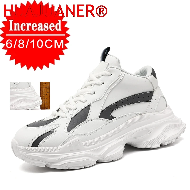 

Men Running Shoes Hidden Height Increasing Sneakers Women Thick Soft Sole Elevator Shoes Comfortable Cushioning Walking Shoes