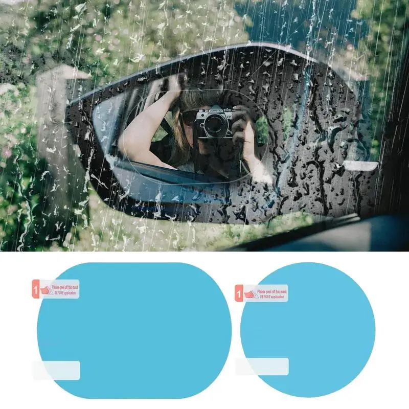 2PC Rainproof Film Sticker Car Rearview Mirror Protective Rain Proof Anti Fog Waterproof Stickers Car Window Transparent Sticker