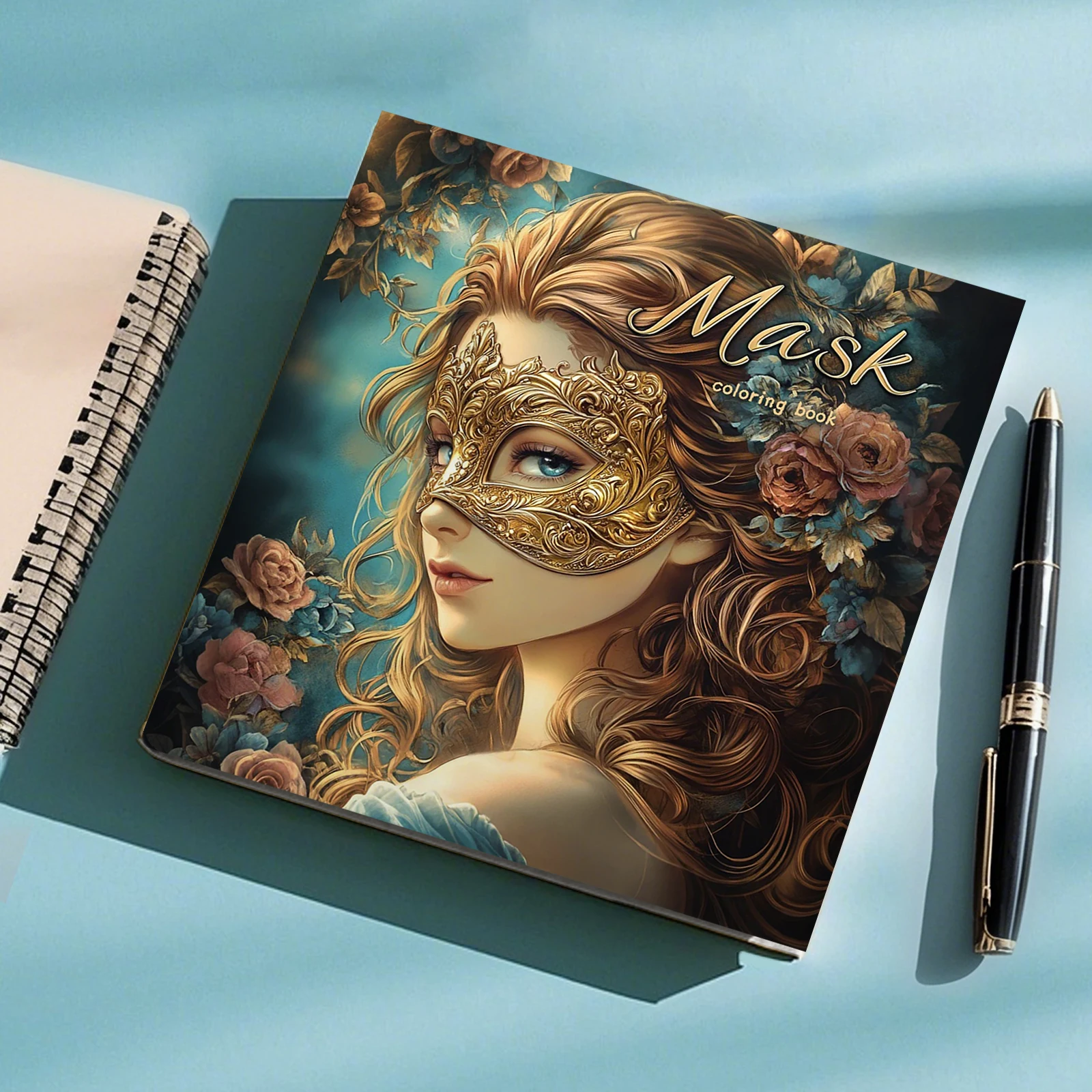1PC Adult Mask Girl Coloring Book with 24Page Adult Picture Book For Relieve Stress Kill Time Graffiti Painting Drawing Art Book image 4