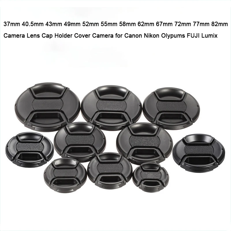 

37mm 49mm 52mm 55mm 58mm 62mm 67mm 72mm 77mm 82 Camera Lens Cap Holder Cover Camera Len Cover For Canon Nikon Olypums Fuji Lumix