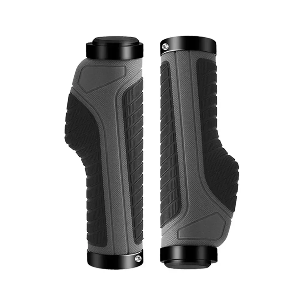 1 paio Manopole per manubrio della bicicletta Gomma antiscivolo ergonomica Maniglia per bici Grip Lock Bar End Manopole morbide per manubrio per