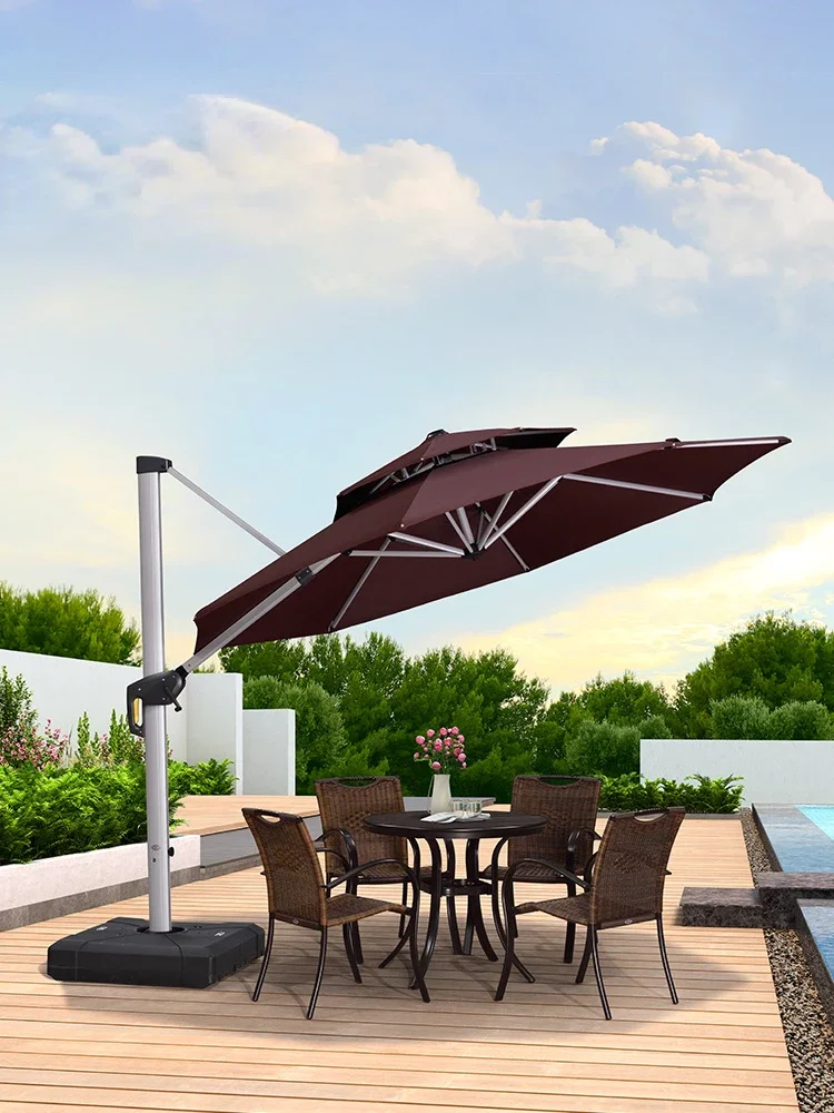 

Purple Leaf Outdoor Parasol Garden Umbrella Roman Umbrella Outdoor Large Sun Umbrella Balcony Terrace Garden Outdoor