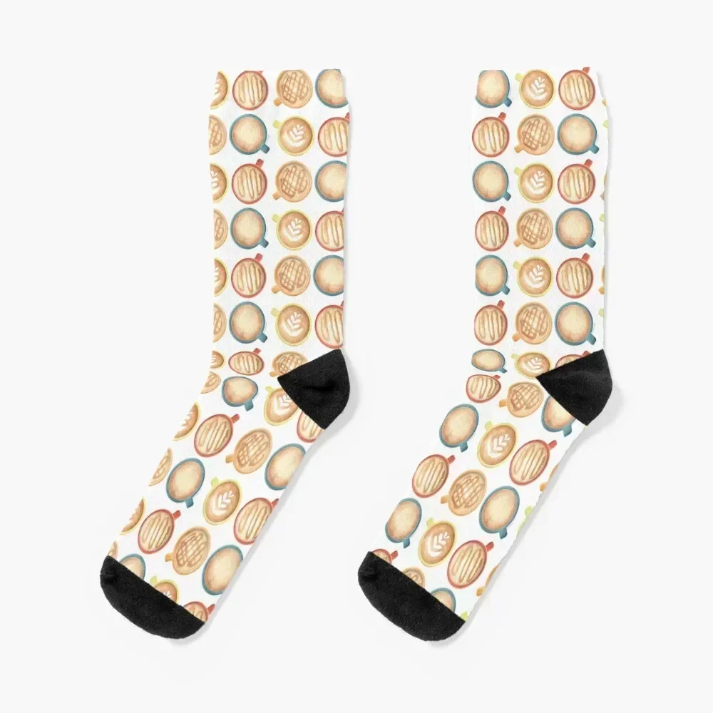 

Coffee Lover -Latte Art Socks gifts christmass gift New year's Antiskid soccer Socks Female Men's
