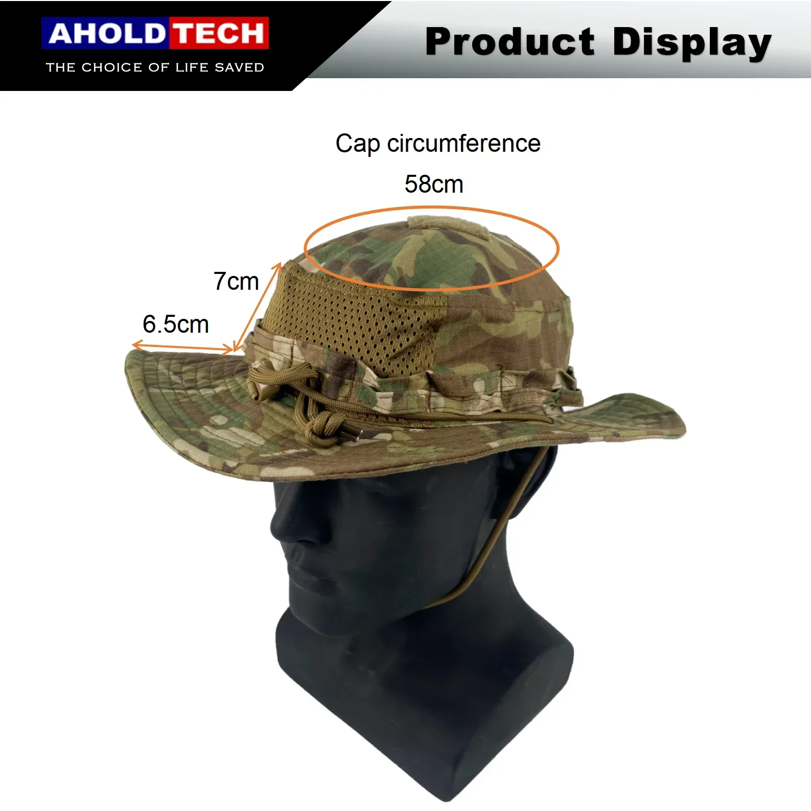 Aholdtech Outdoor Hunting Hat Tactical Boonie Hat Sun Bucket Cap Fishing Hiking Climbing Hats for Sports Hat