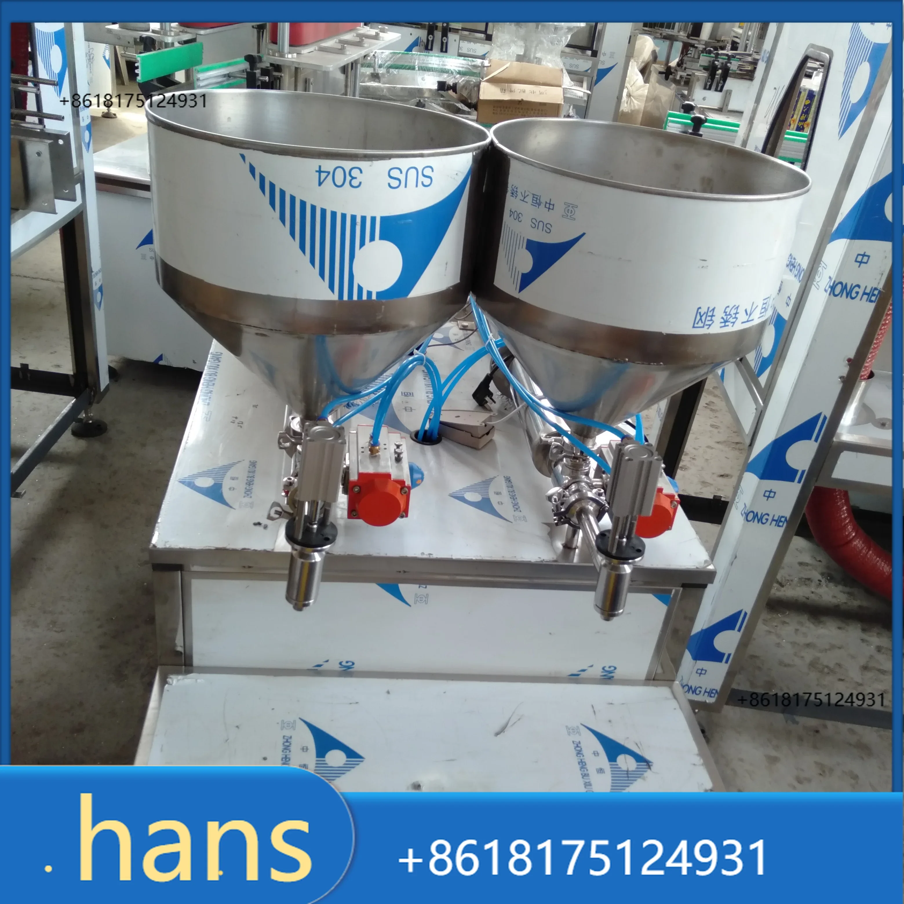 QK Hot sale horizontal Double head Paste filling machine bottle can bag tomato ketchup filling machine
