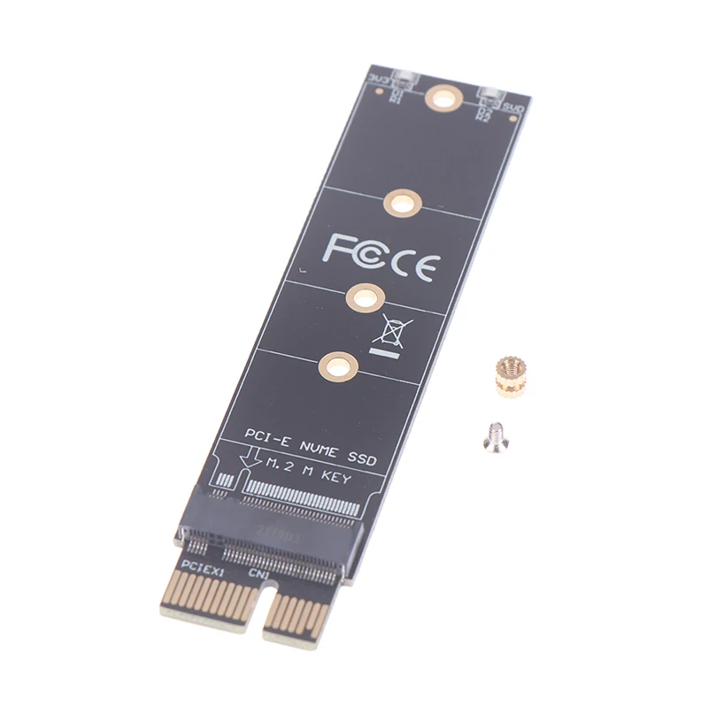 PCIE to M2 Adapter NVMe SSD X1 Raiser PCI-E PCI Express M Key Connector Supports  M.2 Full Speed