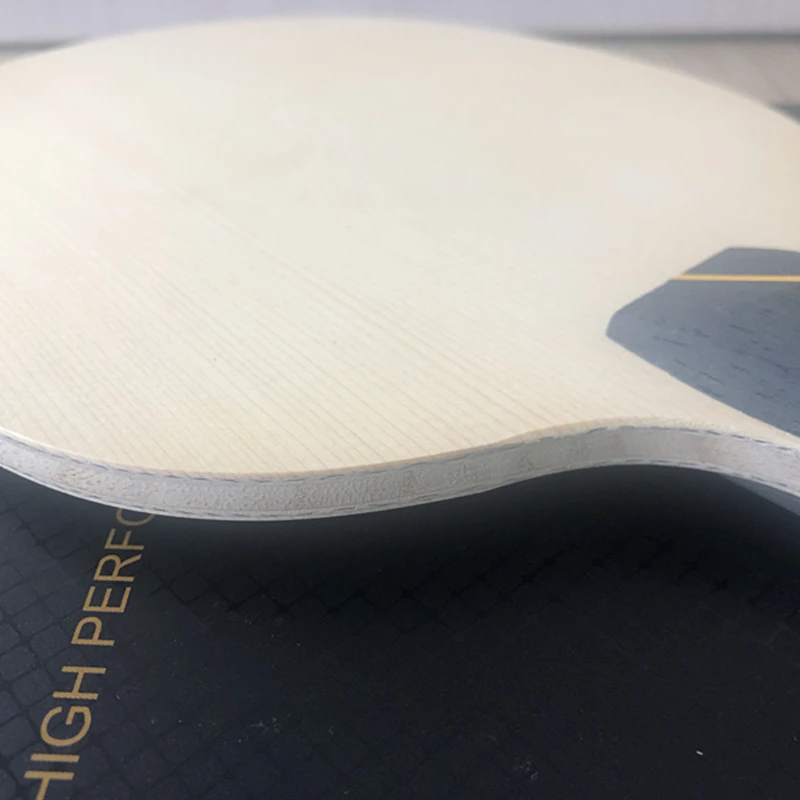 Stuor-raqueta de Ping Pong de fibra de carbono dorado, pala de tenis de mesa Hinoki, 7 capas con paleta incorporada, ataque rápido