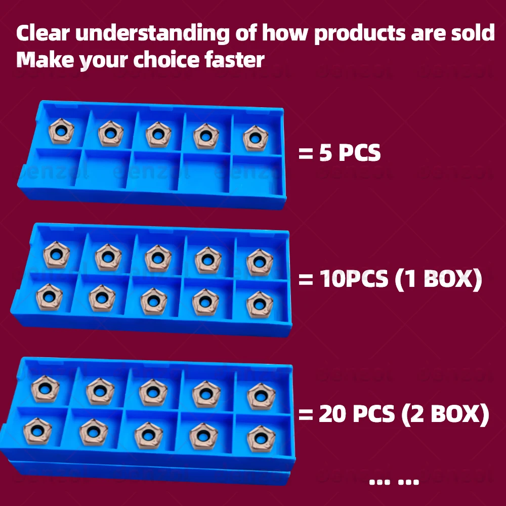 PNMU 090508   ฟีดเร็ว ความลึกของการตัดสําหรับงานหนัก การตัด เครื่องกัด 66 องศา เม็ดมีด MFPN 090508   เม็ดมีดขลุ่ย 10 ปลายสองด้าน