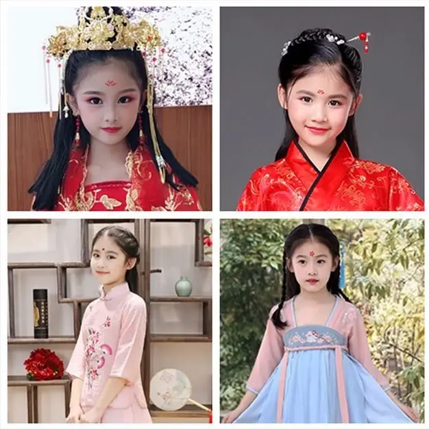 Huadian, сексуальная паста для татуировки бровей, эстетическое искусство, древний стиль, паста для лба для девочек, детская временная татуировка Hanfu, наклейка