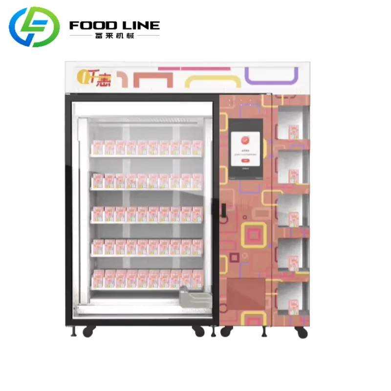 

Automatic Qr Code Vending Machine Refrigerator Vending Machine Touch Screen Smart Fresh Food Vending Machine